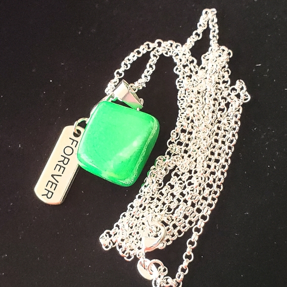 Aventurine 30" \ .925 Sterling Silver Necklace - Picture 3 of 7